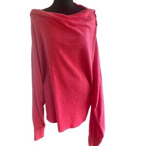 Free People We The Free Coral Cowlneck Sweater - EUC - XL